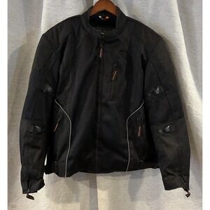 Vance Men's Large Motorcycle Jacket Black Bikercore Grunge